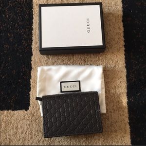 Gucci micro guccissima card case wallet